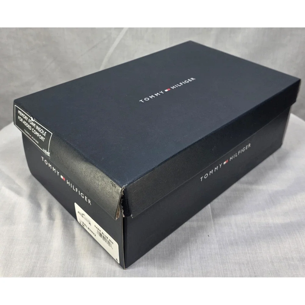 Tommy Hilfiger Men's Canvas Boat‎ Shoes Navy Blue Lace Up Loafers